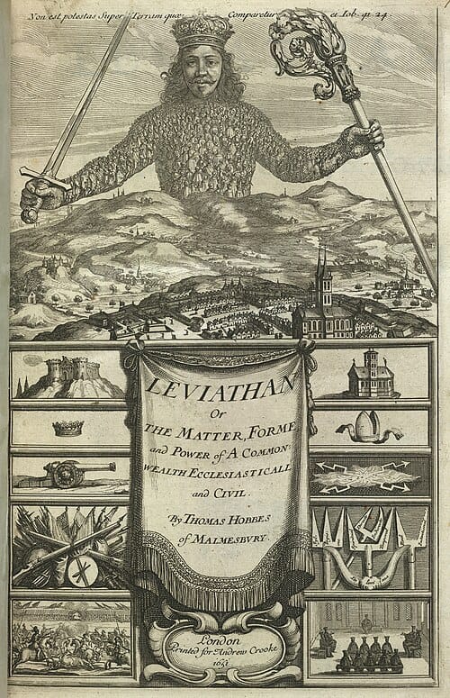 Title page of Thomas Hobbes' Leviathan, 1651