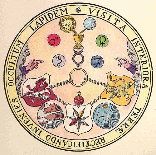 An 18th-century Rosicrucian rose cross diagram